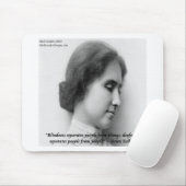 Helen Keller & beroemde dove/blinde quote Muismat (Met muis)