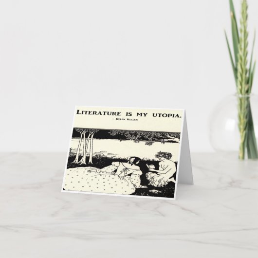 Helen Keller Book Love Blank Note Kaart (Voorkant)