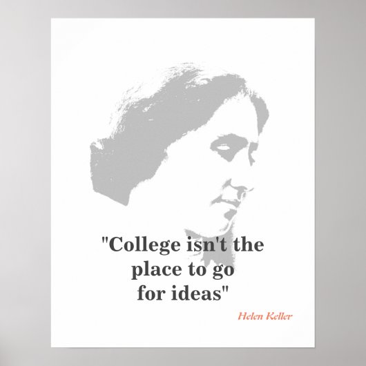 Helen Keller citaat op College Poster (Voorkant)