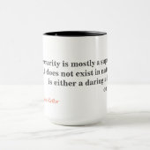 Helen Keller citaat over veiligheid Mok (Midden)