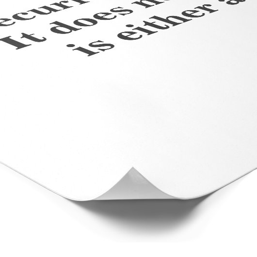 Helen Keller citaat over veiligheid Poster (Hoek)