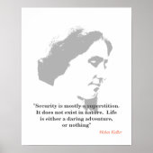 Helen Keller citaat over veiligheid Poster (Voorkant)