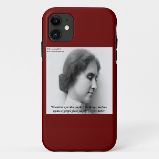 Helen Keller & Doaf/Blind Quote iPhone 5 Hoesje (Achterkant)