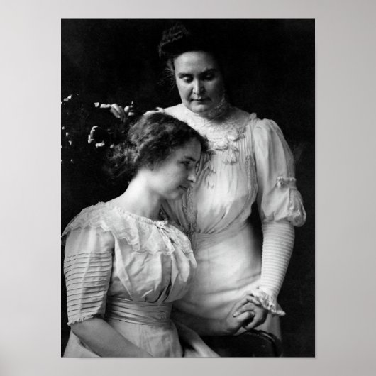 Helen Keller en Anne Sullivan Portrait - 1909 Poster (Voorkant)