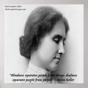 Helen Keller en beroemd Blind/doaf Poster