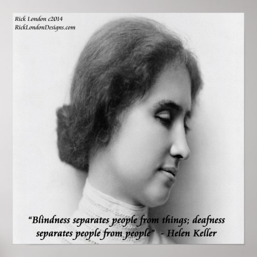 Helen Keller en beroemd Blind/doaf Poster (Voorkant)