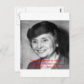 Helen Keller "Faith/Stength" Wisdom Quote Briefkaart (Voorkant / Achterkant)