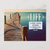 Helen Keller Inspirerend quote "Adventure" Briefkaart (Voorkant)