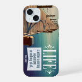 Helen Keller Inspirerend quote "Adventure" iPhone 15 Case (Achterkant)