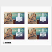 Helen Keller Inspirerend quote "Adventure" Rechthoekige Sticker (Vel)