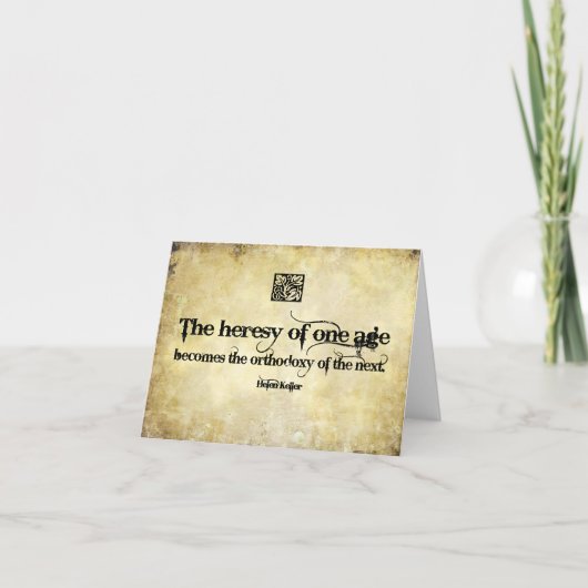 Helen Keller Inspirerend Quote Heresy van een leef Bedankkaart (Voorkant)