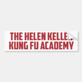 Helen Keller Kung Fu Academy Funny Bumpersticker