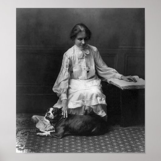 Helen Keller met Dog Poster (Voorkant)