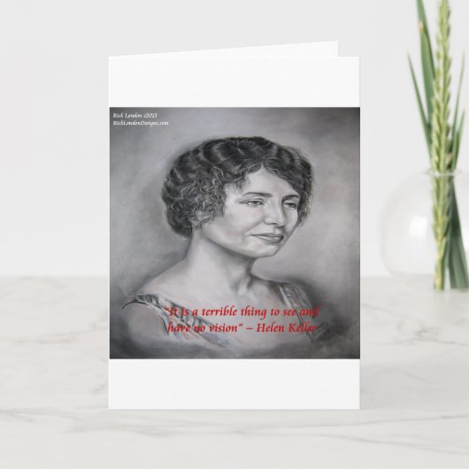Helen Keller met visie-weideofferte Kaart (Voorkant)