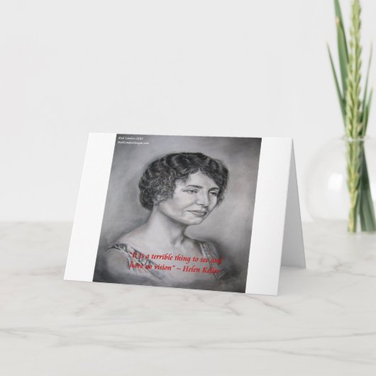 Helen Keller met visie-weideofferte Kaart (Voorkant)