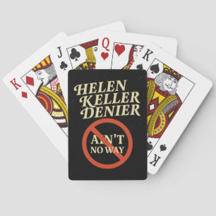 Helen Keller Ontkenner Nee Natuurlijk Niet Vintage Pokerkaarten
