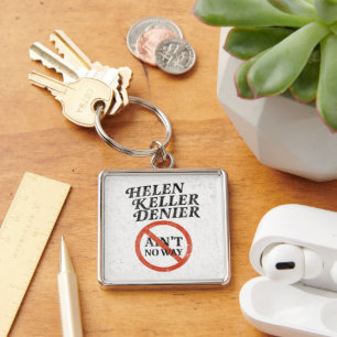 Helen Keller Ontkenner Nee toch Niet Vintage Meme Sleutelhanger