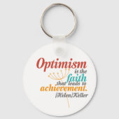 Helen Keller Optimism Quote Sleutelhanger (Voorkant)