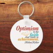 Helen Keller Optimism Quote Sleutelhanger (Voorkant)