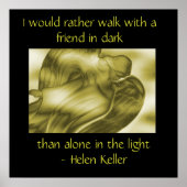 Helen Keller Quote - Angel Poster (Voorkant)