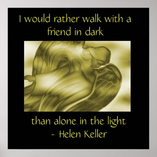 Helen Keller Quote - Angel Poster (Voorkant)