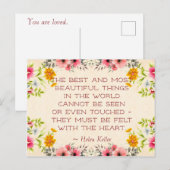 Helen Keller Quote Briefkaart (Voorkant / Achterkant)