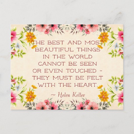 Helen Keller Quote Briefkaart (Voorkant)