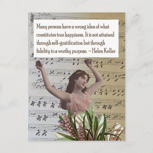 Helen Keller Quote Collage Postcard Briefkaart (Voorkant)