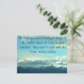 Helen Keller Quote Montana Sky Briefkaart (Staand voorkant)
