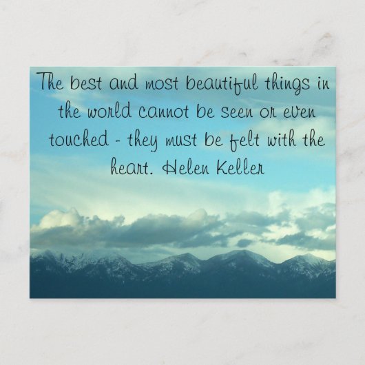 Helen Keller Quote Montana Sky Briefkaart (Voorkant)