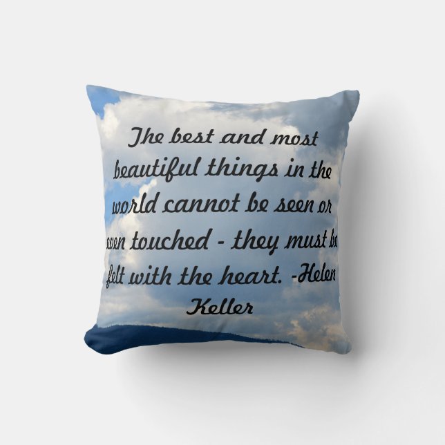 Helen Keller Quote Montana Sky Pillow Kussen (Voorkant)