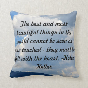 Helen Keller Quote Montana Sky Pillow Kussen