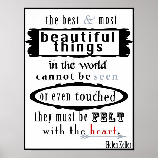 Helen Keller Quote Poster (Voorkant)