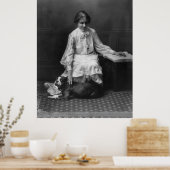 Helen Keller Reading Braille, 1904 Poster (Keuken)