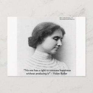 Helen Keller "Recht op geluk" Wijsheidsquote Cadea Briefkaart