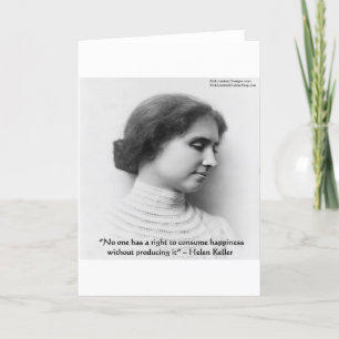 Helen Keller "Recht op geluk" Wijsheidsquote Cadea Kaart