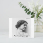 Helen Keller "Right 2 Geluk" Wisdom Quote Gift Briefkaart (Staand voorkant)