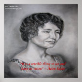 Helen Keller Sight W/O Vision Wisdom Quote Poster (Voorkant)