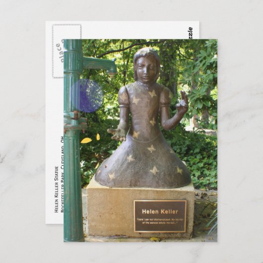 Helen Keller Statue Briefkaart (Voorkant / Achterkant)