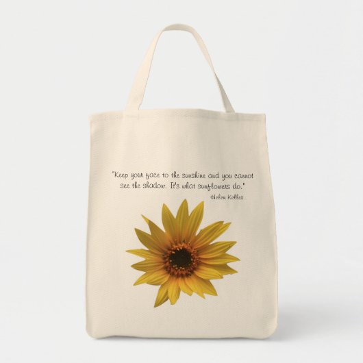 Helen Keller Sunflower Quote Tas (Voorkant)