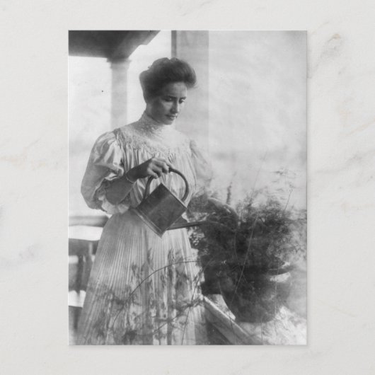 Helen Keller Watering Planten Portret Briefkaart (Voorkant)