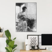 Helen Keller Watering Planten Portret Poster (Thuiskantoor)