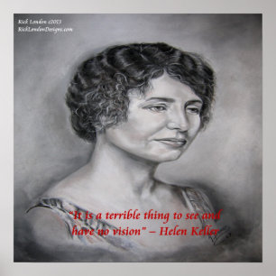 Helen Keller Zicht Zonder Visie Wijsheid Quote Pos Poster