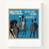 Helen Stickler's 63 GOTV-memes op laptop Notitieboek (Achterkant)