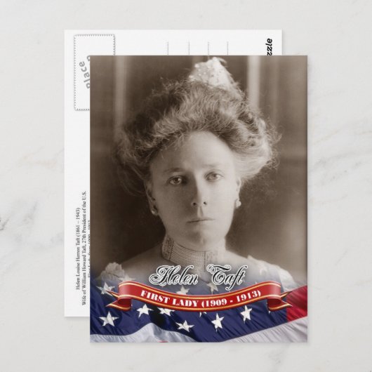 Helen Taft, First Lady van de VS Briefkaart (Voorkant / Achterkant)