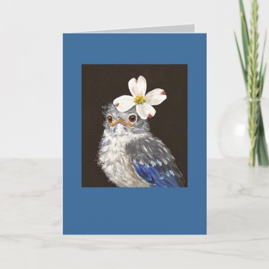 Helen the baby bluebird card kaart (Voorkant)