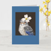 Helen the baby bluebird card kaart (Gele Bloem)