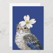 Helen the baby bluebird flat card bedankkaart (Voorkant / Achterkant)