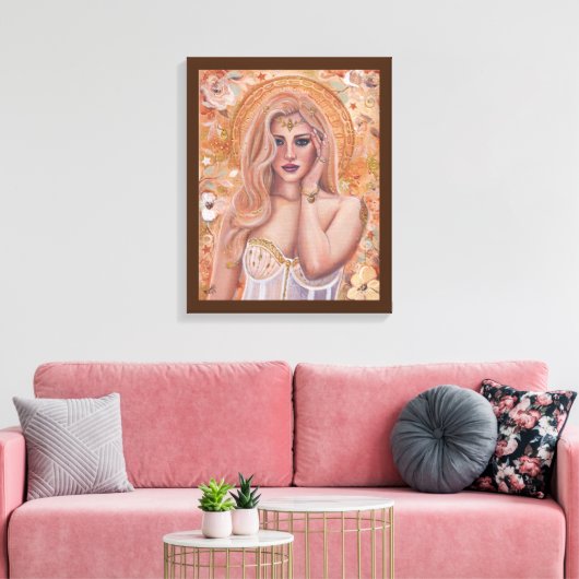 Helen van Troje gouden kunst van Renee Lavoie Canvas Afdruk (Insitu (Woonkamer))