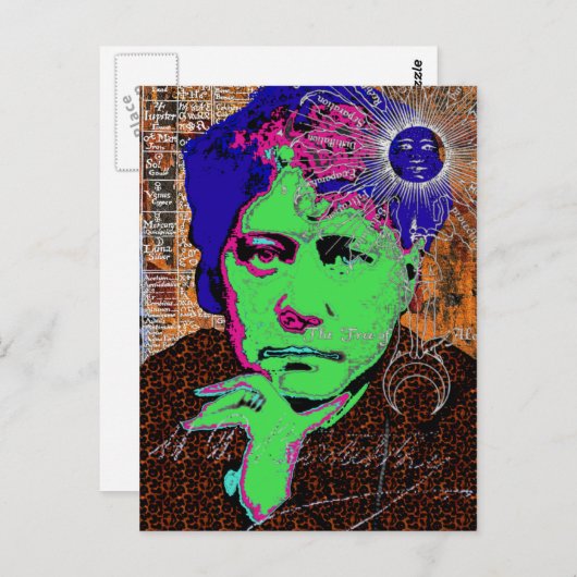 Helena Blavatsky Theosophy Occult Esoteric New age Briefkaart (Voorkant / Achterkant)